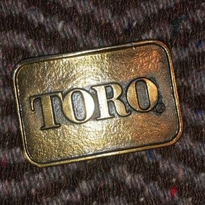 Vintage TORO Brass Belt Buckle